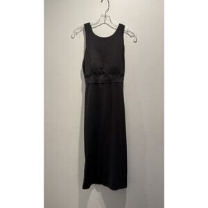Athleta Size Small Deep Breath Tank Dress Strappy Open Back Bralette Dark Gray